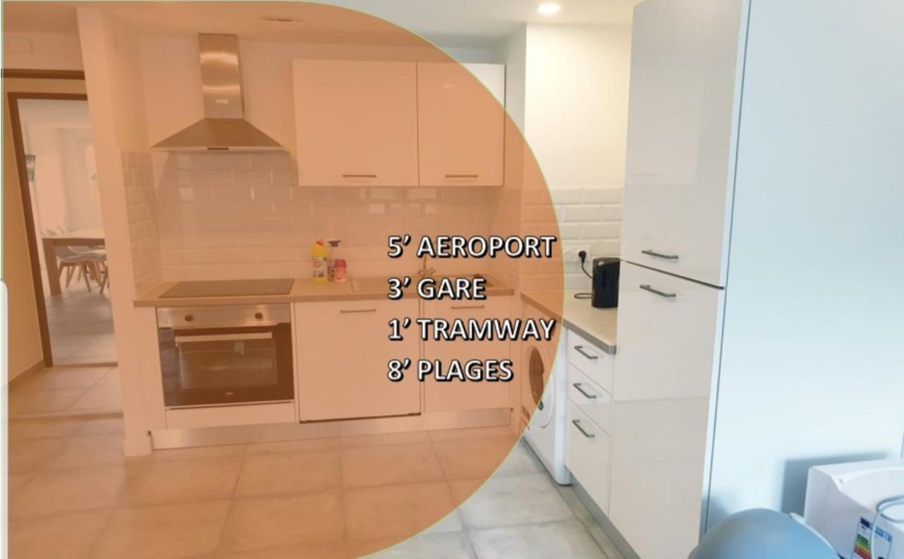 Appartements Renove 2023 Proche Aeroport 5Min, Gare Sncf 2 Min, Tramway Au Pied De L'Immeuble , Parking Possible, Renovated Apartments 2023 Near The Airport 5 Min, Train Station 2 Min, Tram Next To The Building 1 Min, Parking Possible Nice Exteriör bild